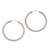 Sterling silver hoop earrings, 'Celuk Circles' (1.7 inch) - Woven Silver Endless Hoop Earrings (1.7 Inch) thumbail
