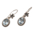 Blue topaz dangle earrings, 'Plumeria Dreams' - Blue Topaz Dangle Earrings with Floral Motifs (image 2d) thumbail