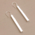 Sterling silver dangle earrings, 'Bolt' - Sleek Minimalist Sterling Silver Dangle Earrings (image 2b) thumbail