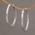 Sterling silver hoop earrings, 'Celuk Circles' (1.3 inch) - Sterling Silver Hoop Earrings with Woven Design (1.3 Inch) thumbail
