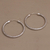 Sterling silver hoop earrings, 'Celuk Circles' (1.3 inch) - Sterling Silver Hoop Earrings with Woven Design (1.3 Inch) (image 2c) thumbail