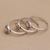 Gold accented sterling silver stacking rings, 'Final Three' (set of 3) - Gold Accented Sterling Silver Set of Three Stacking Rings (image 2b) thumbail