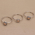 Gold accented sterling silver stacking rings, 'Final Three' (set of 3) - Gold Accented Sterling Silver Set of Three Stacking Rings (image 2c) thumbail