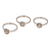 Gold accented sterling silver stacking rings, 'Final Three' (set of 3) - Gold Accented Sterling Silver Set of Three Stacking Rings (image 2e) thumbail