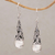 Sterling silver dangle earrings, 'Rain Droplet' - Sterling Silver Engraved Balinese Earrings