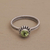 Peridot single stone ring, 'Touch of Simplicity' - Handmade Peridot and Sterling Silver Single Stone Ring (image 2) thumbail