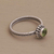 Peridot single stone ring, 'Touch of Simplicity' - Handmade Peridot and Sterling Silver Single Stone Ring (image 2b) thumbail