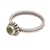 Peridot single stone ring, 'Touch of Simplicity' - Handmade Peridot and Sterling Silver Single Stone Ring (image 2e) thumbail
