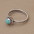 Sterling silver single stone ring, 'Touch of Simplicity' - Composite Turquoise and Sterling Silver Single Stone Ring (image 2b) thumbail