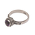 Amethyst single stone ring, 'Shadow Of The Crown' - Amethyst Single Stone Ring in Sterling Silver (image 2d) thumbail