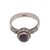 Amethyst single stone ring, 'Shadow Of The Crown' - Amethyst Single Stone Ring in Sterling Silver (image 2e) thumbail
