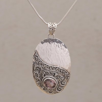 Amethyst pendant necklace, Celuk Shield