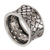Sterling silver band ring, 'Bamboo Mat' - Wide Sterling Silver Band Ring with Woven Motif (image 2b) thumbail