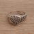 Sterling silver cocktail ring, 'Petal Crown' - Sterling Silver Cocktail Ring with Stylized Floral Designs