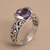 Amethyst single-stone ring, 'Vine Embrace' - Two Carat Amethyst and Sterling Silver Ring (image 2c) thumbail