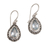 Blue topaz dangle earrings, 'Jepun Blue' - Frangipani Flower Dangle Earrings with Blue Topaz Gems thumbail