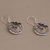 Garnet dangle earrings, 'Uluwatu Moon' - Ornate Balinese Earrings in Sterling Silver and Garnet (image 2b) thumbail
