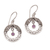 Amethyst dangle earrings, 'Uluwatu Moon' - Ornate Sterling Silver Balinese Earrings with Amethyst thumbail