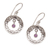 Amethyst dangle earrings, 'Uluwatu Moon' - Ornate Sterling Silver Balinese Earrings with Amethyst (image 2d) thumbail