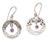 Amethyst dangle earrings, 'Uluwatu Moon' - Ornate Sterling Silver Balinese Earrings with Amethyst (image 2e) thumbail
