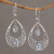 Blue topaz dangle earrings, 'Sukawati Treasure' - 1.5 Carat Blue Topaz and Sterling Silver Earrings (image 2) thumbail