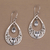 Blue topaz dangle earrings, 'Sukawati Treasure' - 1.5 Carat Blue Topaz and Sterling Silver Earrings (image 2b) thumbail
