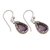 Amethyst dangle earrings, 'Dewdrops at Dawn' - Artisan Handcrafted Silver and Amethyst Earrings from Bali (image 2d) thumbail