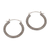 Sterling silver hoop earrings, 'On Rotation' (1.4 inch) - Sterling Silver Hoop Earrings with Textured Details (1.4 In) thumbail