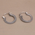 Sterling silver hoop earrings, 'On Rotation' (1 inch) - One Inch Diameter Sterling Silver Hoop Earrings (image 2c) thumbail
