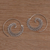 Sterling silver threader earrings, 'Bali Tendrils' - Sterling Silver Spiral Threader Earrings from Bali (image 2) thumbail