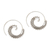Einfädler-Ohrringe aus Sterlingsilber - Spiral-Einfädler-Ohrringe aus Sterlingsilber aus Bali