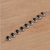 Onyx link bracelet, 'Dreamy Forest' - Floral Motif Sterling Silver and Onyx Link Bracelet (image 2b) thumbail