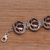 Carnelian link bracelet, 'Avian Curiosity' - Oval Link Bracelet with Carnelian and Sterling Silver (image 2b) thumbail