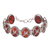 Carnelian link bracelet, 'Nature's Freedom' - Artisan Crafted Carnelian and Sterling Silver Bracelet (image 2a) thumbail