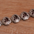 Carnelian link bracelet, 'Floral Plains' - Link Bracelet with Sterling Silver and Carnelian Gems (image 2c) thumbail