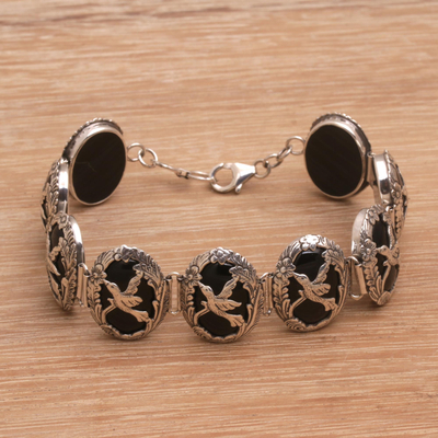 Onyx link bracelet, Natures Freedom