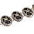 Onyx link bracelet, 'Nature's Freedom' - Bird Themed Black Onyx and Silver Link Bracelet (image 2e) thumbail
