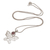 Garnet pendant necklace, 'Butterfly Secret' - Balinese Garnet and Sterling Silver Butterfly Necklace (image 2c) thumbail