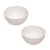 Ceramic bowls, 'Chevron Dot' - Chevron Dot Motif White Ceramic Soup Bowls (Pair)
