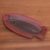 Ceramic platter, 'Red Gourami' - Red Fish-Shaped Ceramic Platter Handmade in Bali