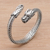 Sterling silver cuff bracelet, 'Dragon Flame' - Sterling Silver Dragon Cuff Bracelet from Bali