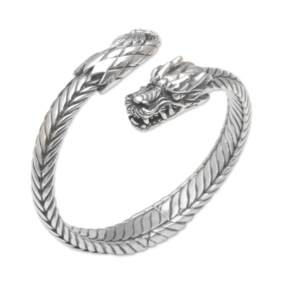 Sterling Silver Dragon Cuff Bracelet from Indonesia