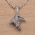 Sterling silver pendant necklace, 'Eagle Splendor' - Handmade Sterling Silver Eagle Pendant Necklace (image 2b) thumbail