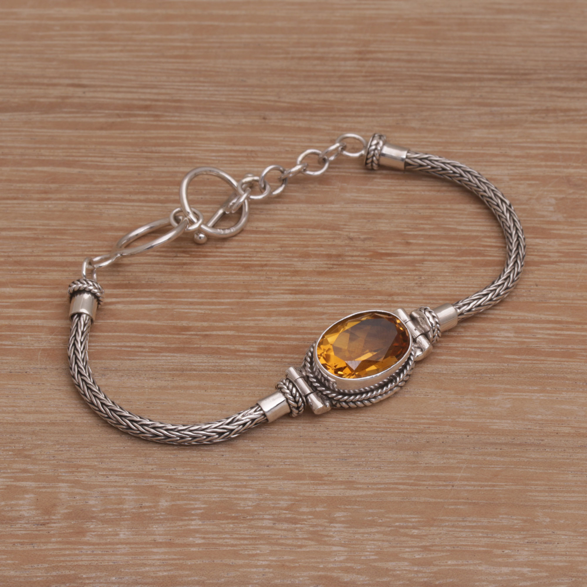 citrine bracelet sterling silver