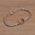 Citrine pendant bracelet, 'Center Stage in Yellow' - Sterling Silver Citrine Pendant Bracelet