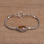 Citrine pendant bracelet, 'Center Stage in Yellow' - Sterling Silver Citrine Pendant Bracelet (image 2b) thumbail