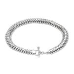 Sterling silver anklet, 'Centipede Crawl' - Handcrafted Balinese Sterling Silver Anklet