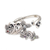 Multi-gemstone cuff bracelet, 'Garden Grace' - Sterling Silver Floral Cuff Bracelet Multicolored Gemstones thumbail