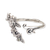 Multi-gemstone cuff bracelet, 'Garden Grace' - Sterling Silver Floral Cuff Bracelet Multicolored Gemstones (image 2e) thumbail