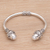 Cultured pearl cuff bracelet, 'Monument' - Ornate Sterling Silver Cuff Bracelet with Cultured Pearls (image 2b) thumbail